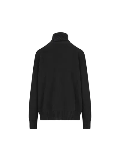 Givenchy Paris 1952 Turtleneck Knit Sweater In Black