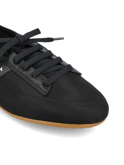 Givenchy Slim Leather-trimmed Sneakers In Black