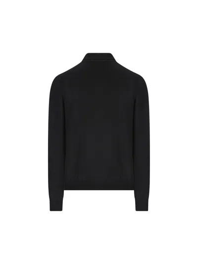 Tagliatore Merinos Polo Manica Lunga In Black