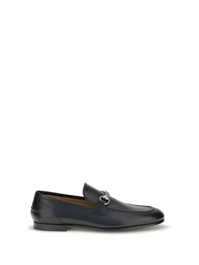 Gucci Leather Slip-on Loafers With Iconic Horsebit Detail In Black