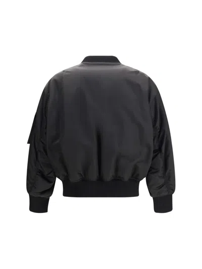Saint Laurent Bomber Jacket In Water-repellent Nylon Serge In Black
