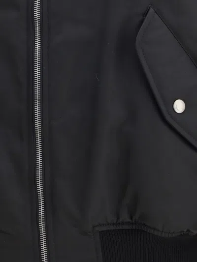 Saint Laurent Bomber Jacket In Water-repellent Nylon Serge In Black
