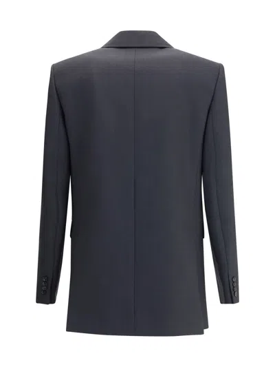 Saint Laurent Double-breasted Wool Blazer In Black
