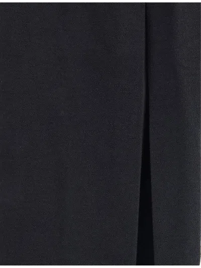 Alessandra Rich Tweed Long Skirt In Black