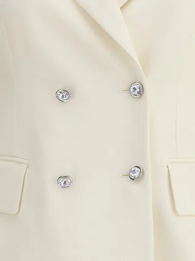 Alessandra Rich Crystal-embellished Double-breasted Jacket In Gold