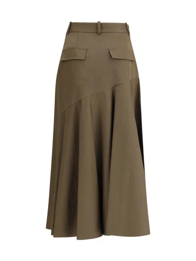 P.a.r.o.s.h P. A.r. O.s. H. Midi Skirt In Brown