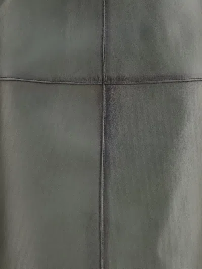 P.a.r.o.s.h P. A.r. O.s. H. Leather Pencil Skirt In Gray