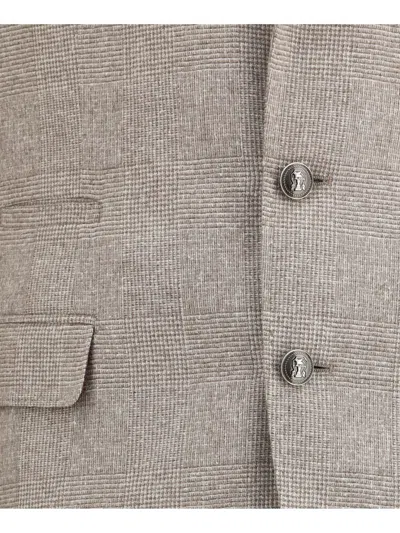 Brunello Cucinelli Silk And Wool Suit In Multi
