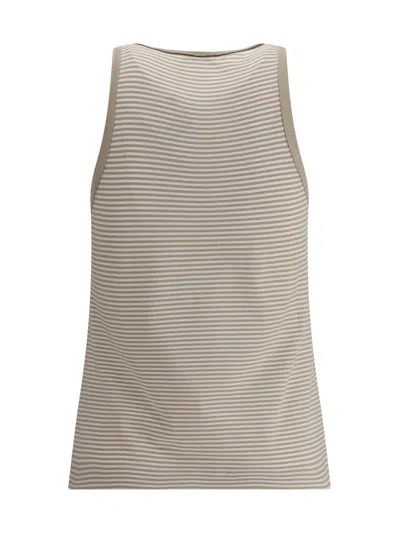 Brunello Cucinelli Striped Tank Top In Multi