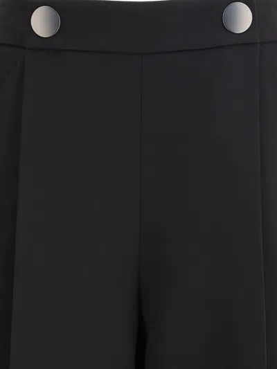 Giorgio Armani Women Silk Crepe Cady One-dart Pants In Black