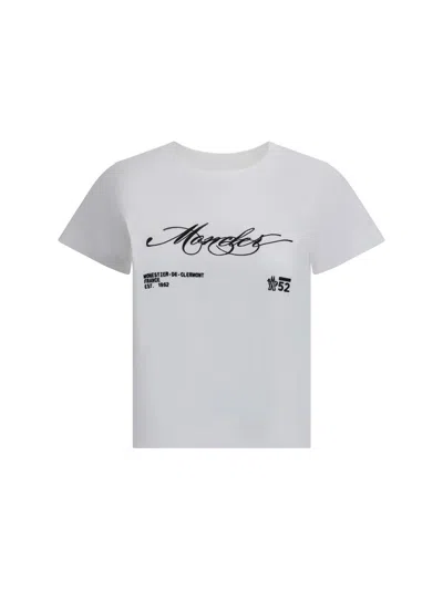 Moncler Logo Crop T-shirt In White