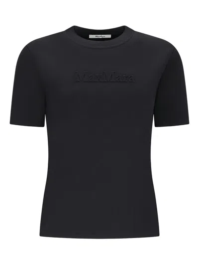 Max Mara Adelio Black Viscose Blend T-shirt In Black