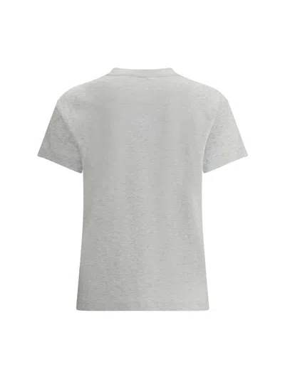 Brunello Cucinelli Women Striped T-shirt With Mini Sequins In Gray
