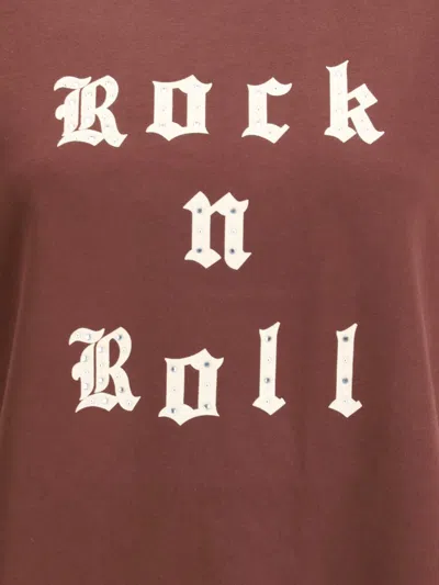 Zadig & Voltaire Rock & Roll Rhinestone T-shirt In Burgundy
