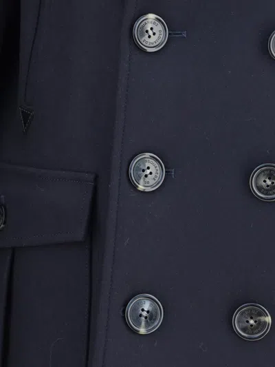 Dsquared2 Felted Wool Peacoat In Blue