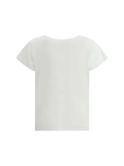 James Perse V-neck Short-sleeved T-shirt In White