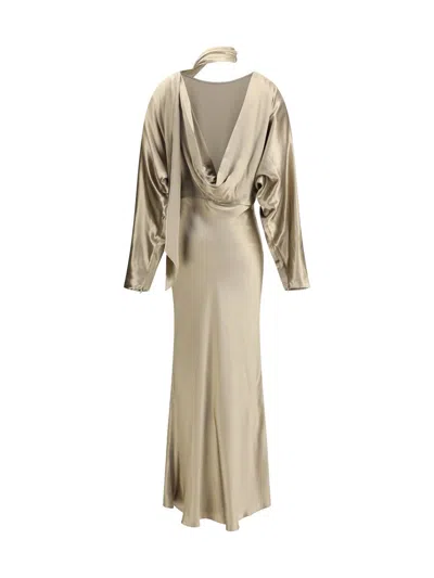The Andamane Zizi Long Dress In Gold