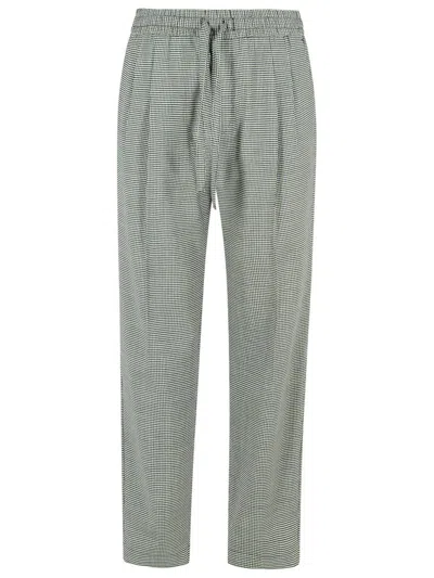 Dolce & Gabbana Two-tone Virgin Wool Trousers Men In Gray