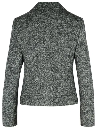 Dolce & Gabbana Two-tone Virgin Wool Blend Jacket In Gray
