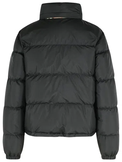 Burberry Puffer Jacket With Concealed Hood In Green