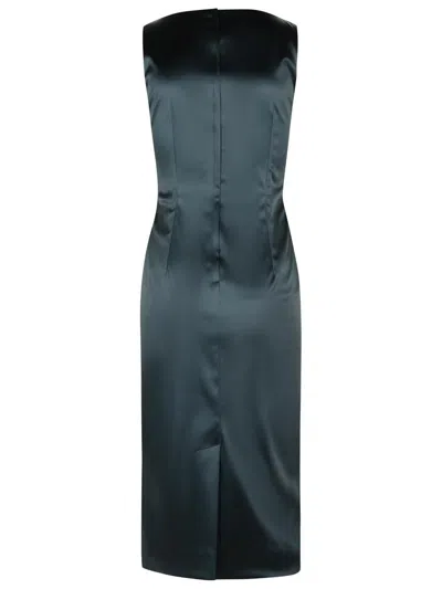 Dolce & Gabbana Acetate Blend Dress With Leopard Print Detail In Multi