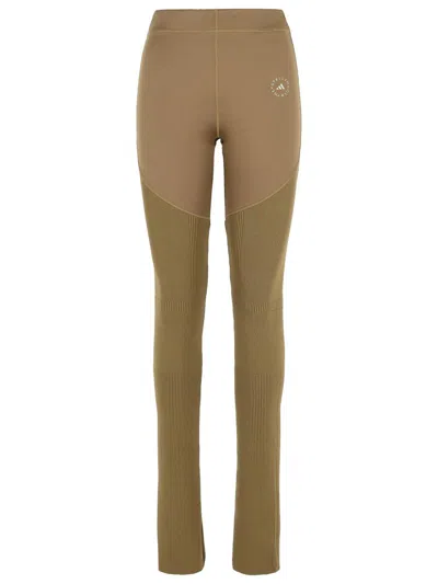 Adidas By Stella Mccartney Army Polyester Blend Trousers In Brown