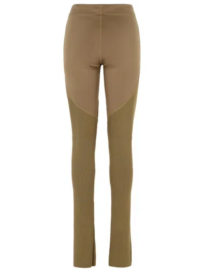 Adidas By Stella Mccartney Army Polyester Blend Trousers In Brown