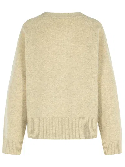 Closed Melange Rock Wool Sweater In Sand