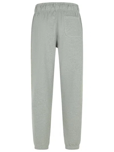 New Balance Cotton Trousers With Elastic Waistband And Pockets In Gray