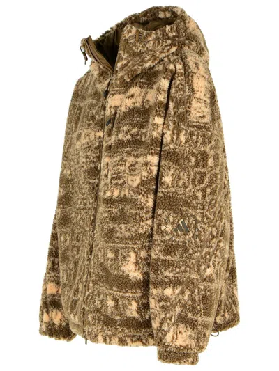 Adidas By Stella Mccartney Two-tone Polyester Fleece In Brown