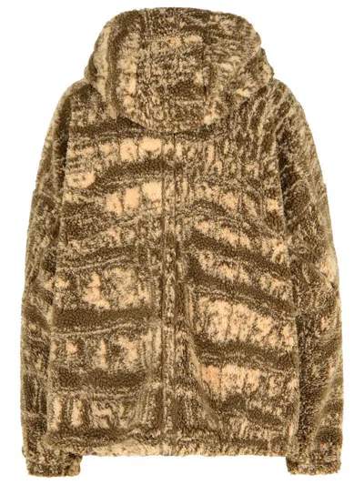 Adidas By Stella Mccartney Two-tone Polyester Fleece In Brown