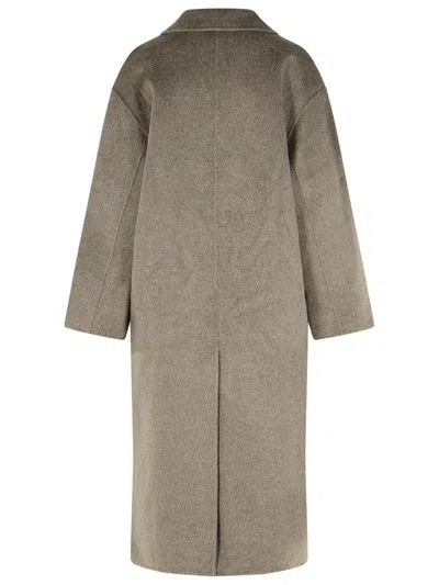 Loulou Studio 'borneo' Melange Mole Cashmere Blend Coat In Gray