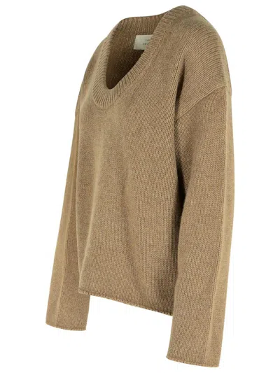 Loulou Studio Melange Mole Cachemire Sweater In Neutral