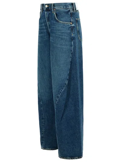 Agolde Five-pocket Denim Trousers In Blue