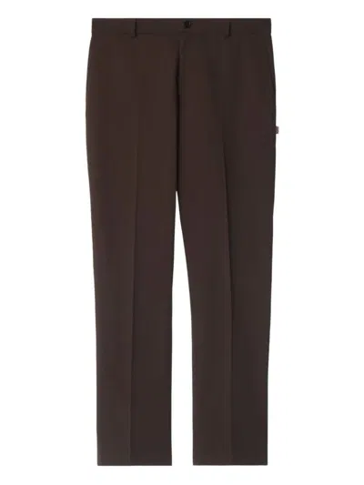 Burberry Slim Fit Cotton Chino Trousers Clothing In Brown