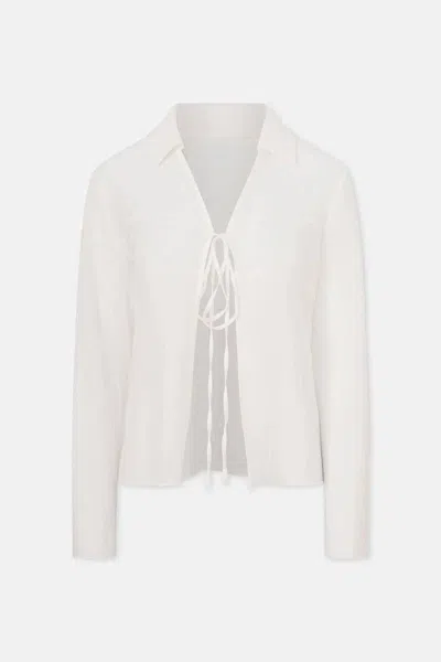 La Piscine V-neck Shirt In White