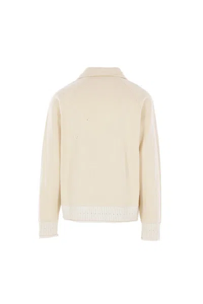 Diomene Half-zip Polo Shirt In White