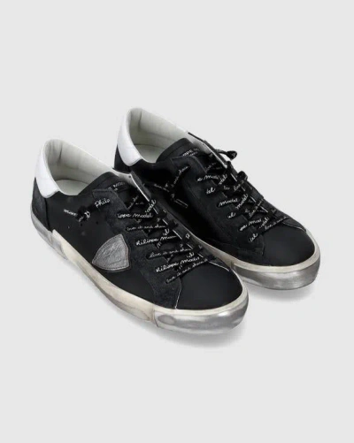 Philippe Model Round Head Tie Xiuan Leisure Sports Shoes In Black