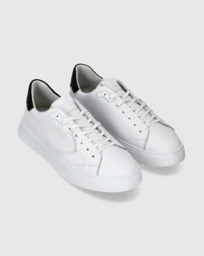 Philippe Model Temple White Black Leather Sneaker In White