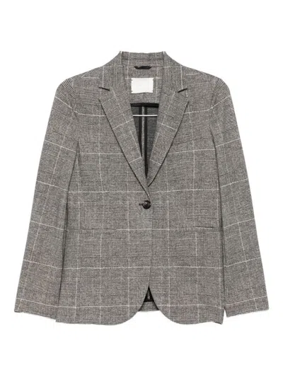 Circolo 1901 Checked Jacket In Gray