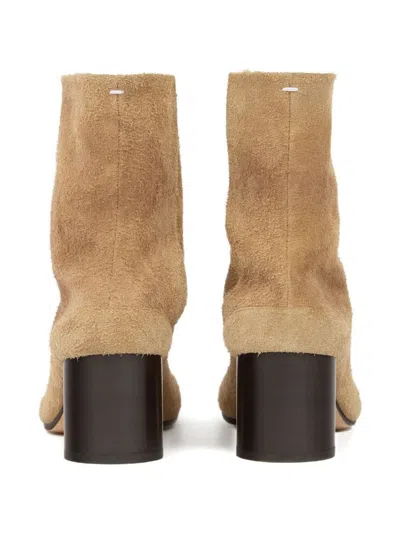 Maison Margiela Suede Ankle Boots In Neutral
