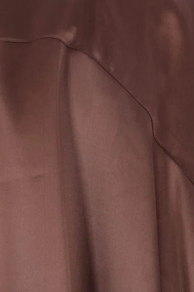 Dries Van Noten Long Sleeve Relaxed Fit Collared Shirt In Brown