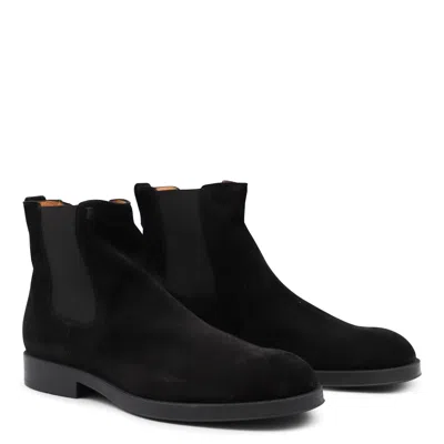 Tod's Elastic-panel Suede Chelsea Boots In Black