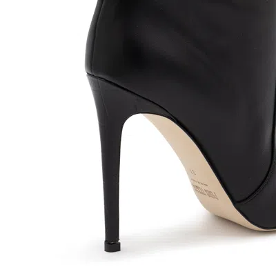 Paris Texas Arrow Toe Stiletto Boots In Black Leather