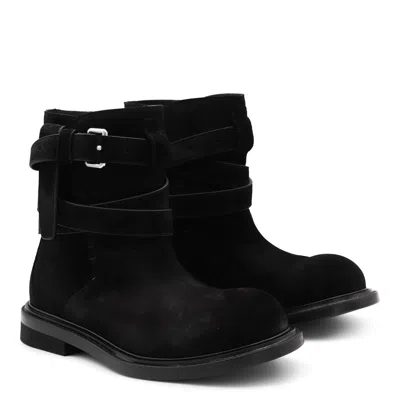 Moschino Rounded Toe Ankle Boots With Side Stitching In Multi