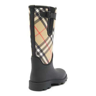 Burberry Rubber Rain Boots In Black