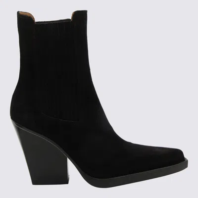Paris Texas Dallas Suede Ankle Boots In Black