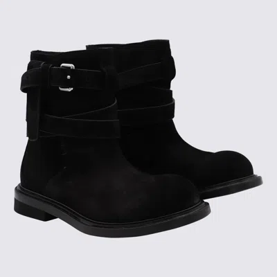 Moschino Rounded Toe Ankle Boots With Side Stitching In Multi