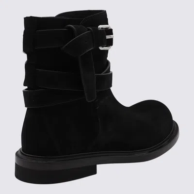 Moschino Rounded Toe Ankle Boots With Side Stitching In Multi