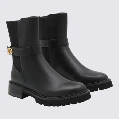 Twinset Twin-set Black Polyurethane Boots In Multi